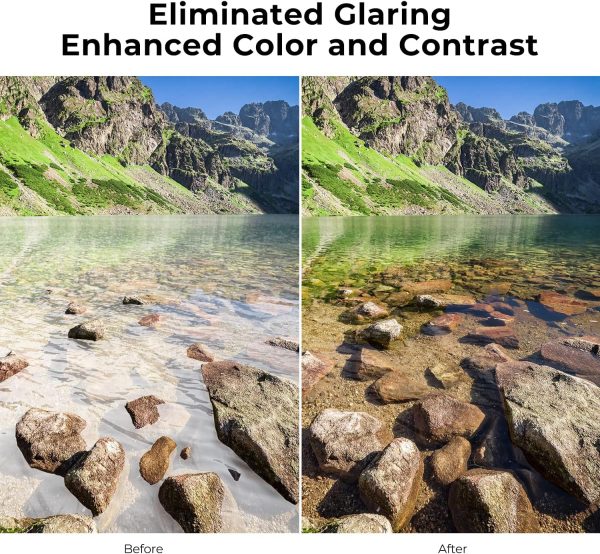 K&F Concept 58mm Circular Polarizer Filter Ultra-Slim 18 Multi-Coated Optical Glass Circular Polarizing Filter for Camera Lenses with Cleaning Cloth (K Series) - Image 5